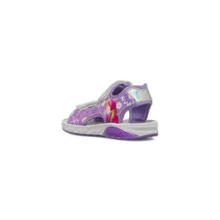 Sandali viola da Bambina con chiusura a strappo e stampa Frozen