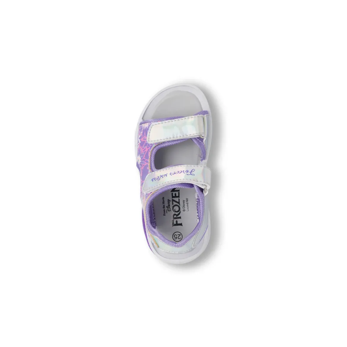 Sandali viola da Bambina con chiusura a strappo e stampa Frozen
