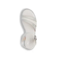 Sandali Zeppe Comfort Bianchi da Donna con cinturino regolabile P Soft