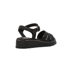 Sandali Zeppe Neri da Donna Comfort con cinturino P Soft