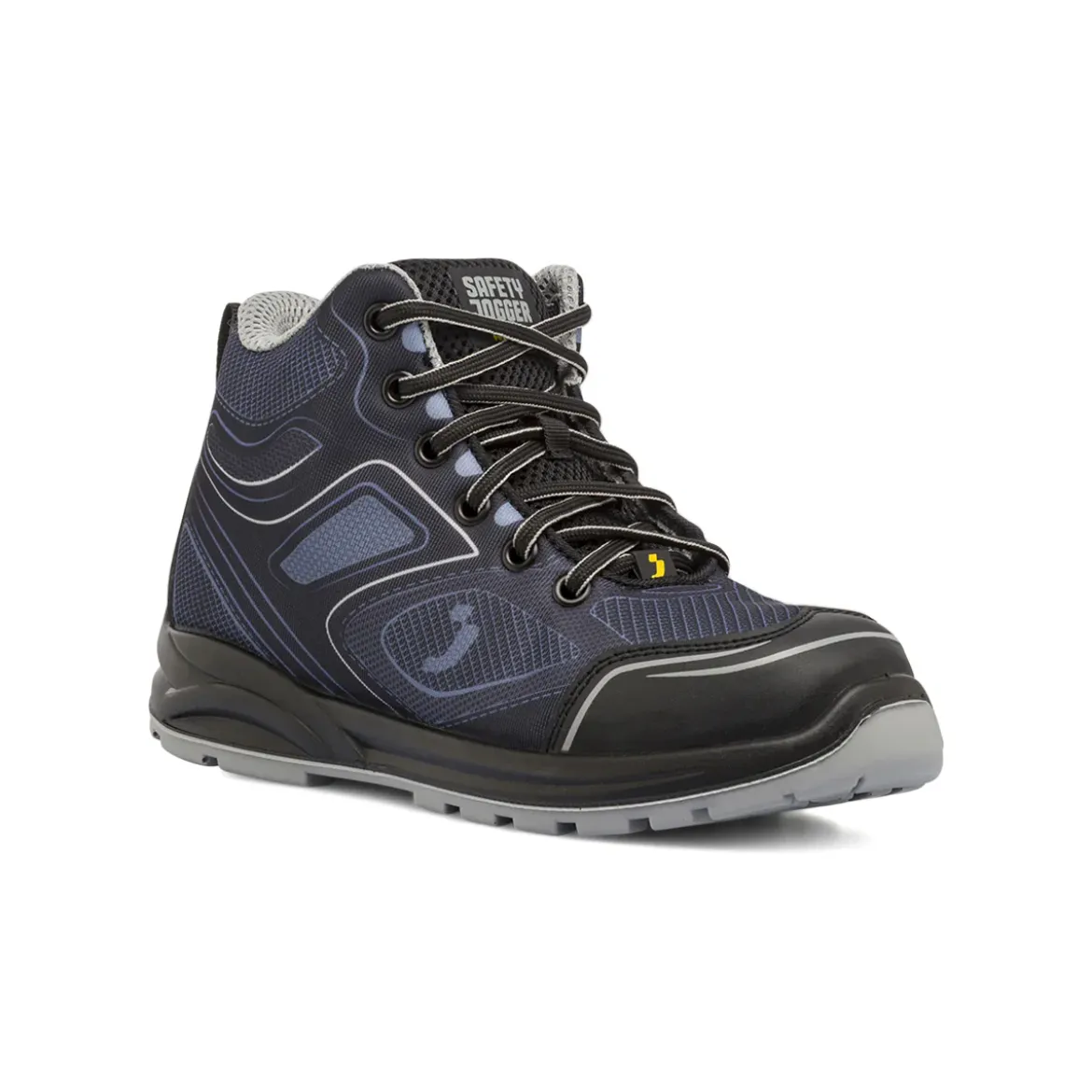 Scarpe antinfortunistiche alte nere e grigie da Uomo Safety Jogger