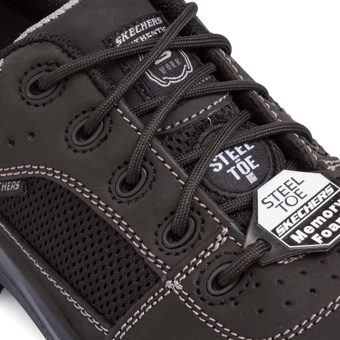 Scarpe antinfortunistiche nere in Pelle da Uomo Skechers Work
