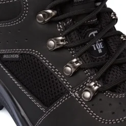 Scarpe antinfortunistiche nere da Uomo in pelle Skechers Work Trophus