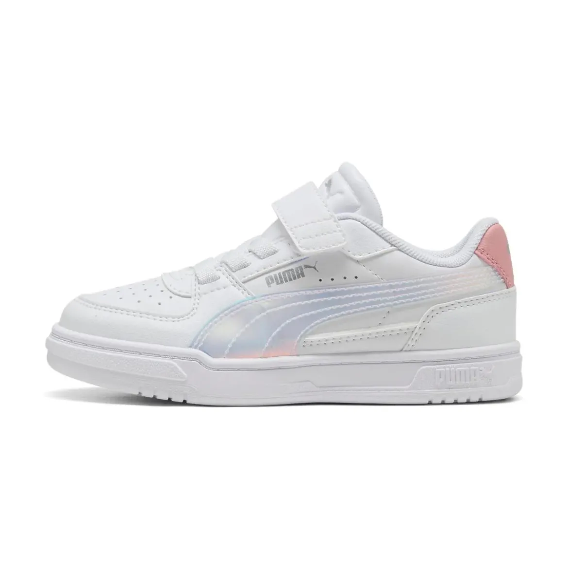 Scarpe Bambina Bianche con Dettagli Iridescenti Puma Caven III Holo