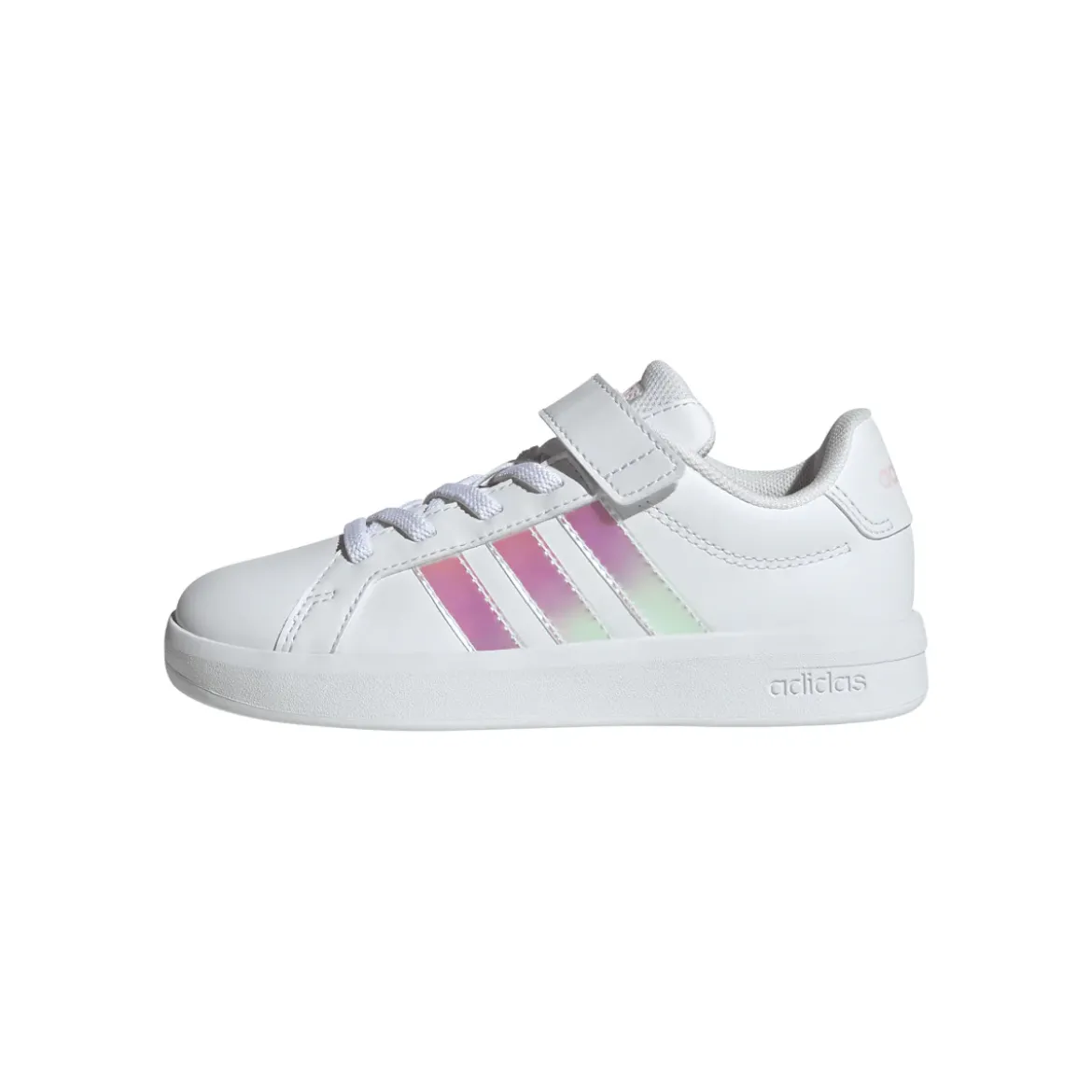 Scarpe Bambina Bianche con Strisce Iridescenti adidas Grand Court 3.0