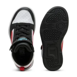 Scarpe Bambino Nere e Bianche Mid con Strappo Puma Rebound V6
