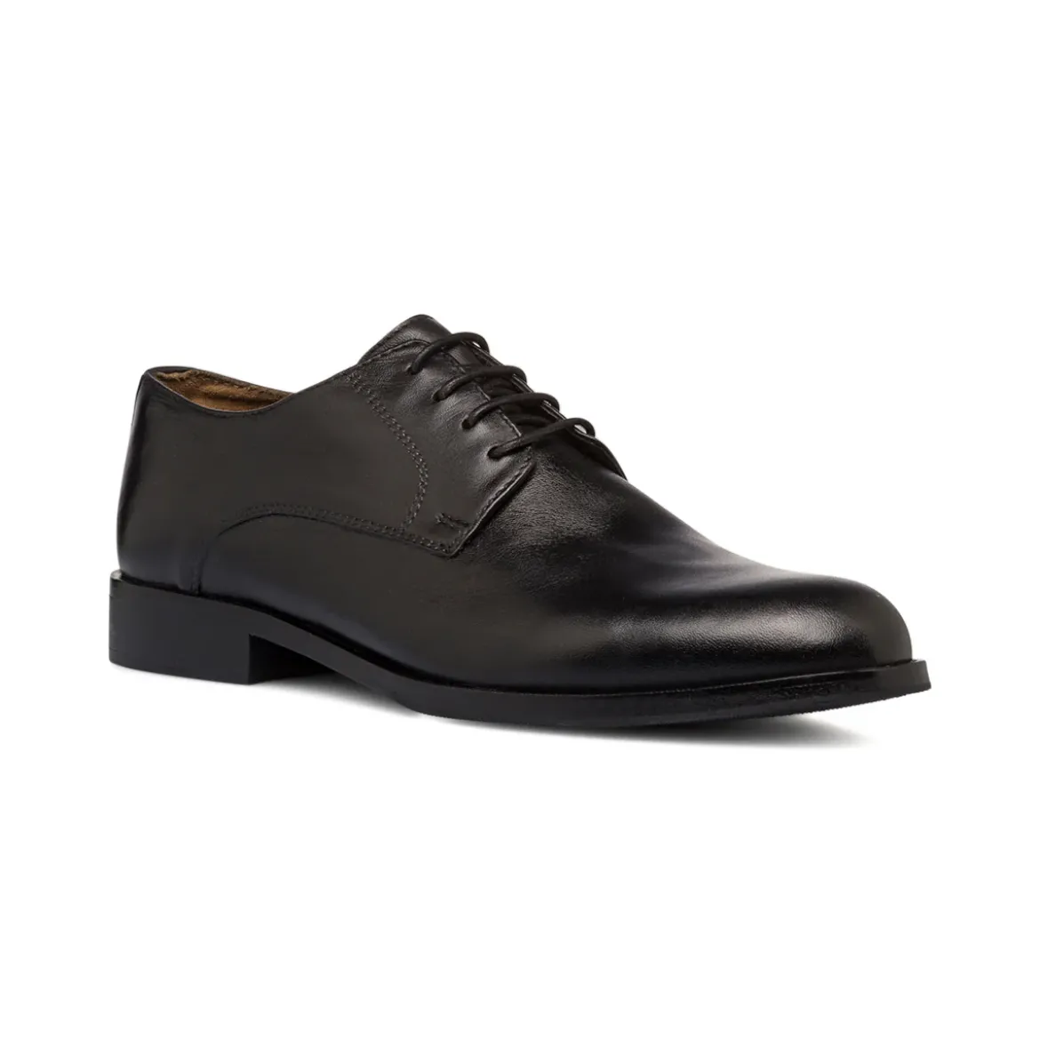 Scarpe Classiche Uomo Nere in pelle con cuciture Decorative Riflessi Urbani