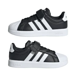Scarpe da bambino nere adidas STREETTALK con strappo