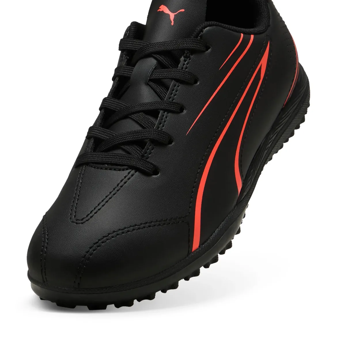 Scarpe da calcetto da bambino nere con dettaglio arancione Puma Vitoria