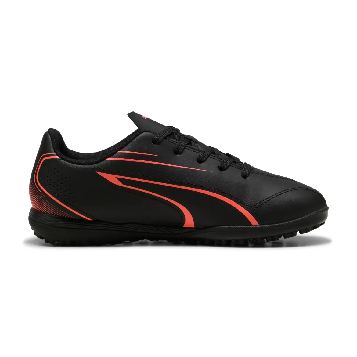 Scarpe da calcetto da bambino nere con dettaglio arancione Puma Vitoria