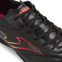 Scarpe da calcetto TF da Uomo nere con dettagli rossi Toledo Joma