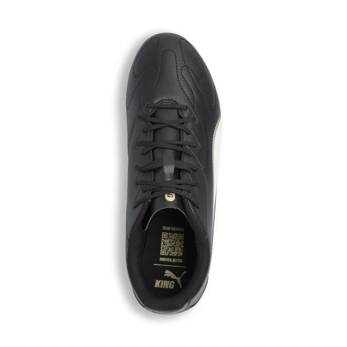 Scarpe da calcio da Uomo nere con inserti bianchi Puma King FG/AG