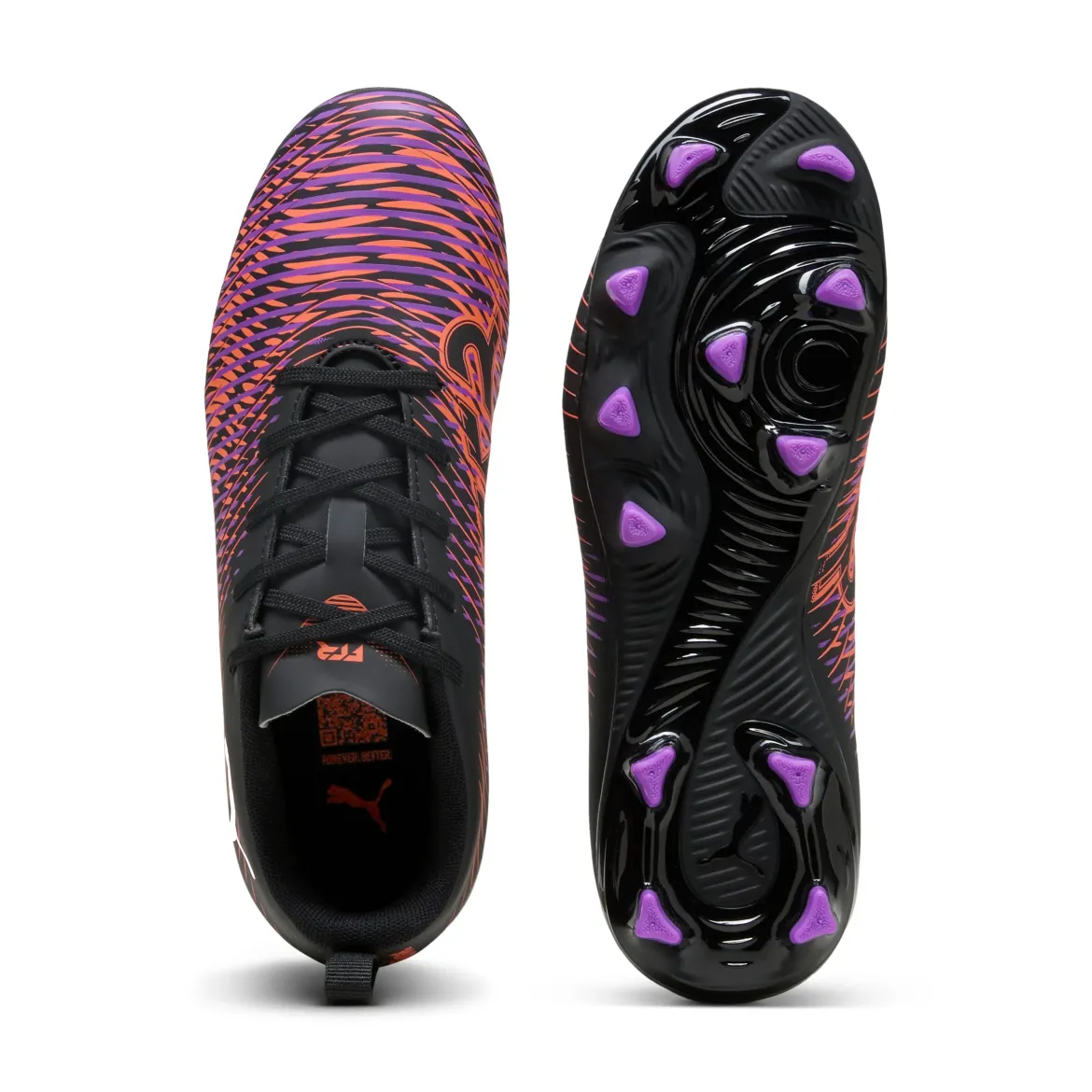 Scarpe da Calcio Nere da bambino con logo laterale FUTURE 8 PLAY FG/AG Puma