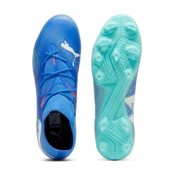 Scarpe da calcio per terreni duri da uomo blu e azzurre Puma Future 7
