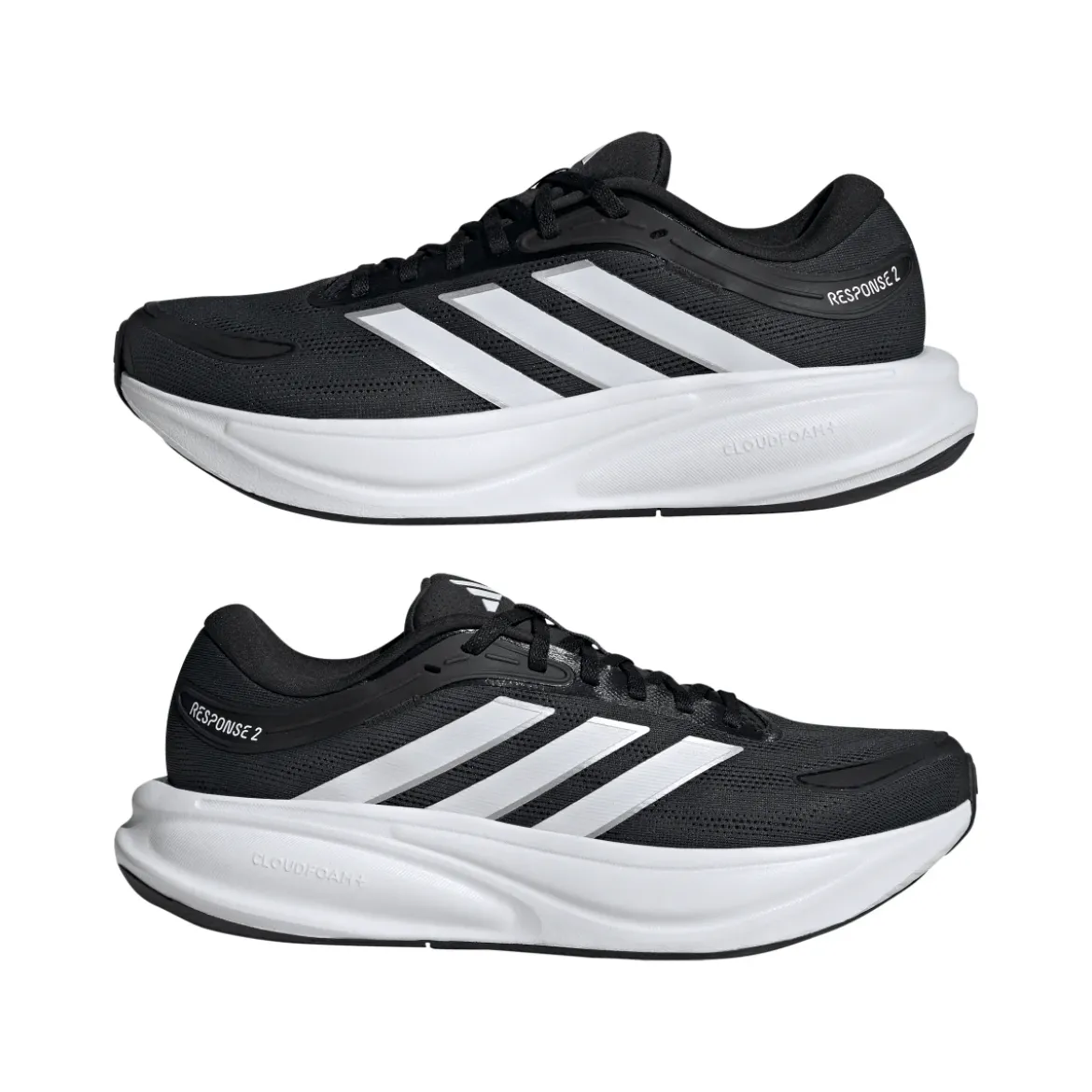 Scarpe da corsa su strada nere adidas Response 2 Cloudfoam da Uomo