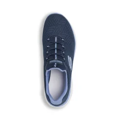 Scarpe da Donna blu in tessuto con lacci elastici Skechers Summits