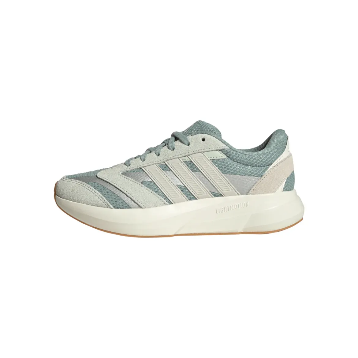 Scarpe da ginnastica da donna grigie con dettagli verde adidas LIGHTMOTION