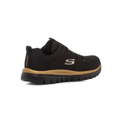 Scarpe da ginnastica nere da donna con sottopiede Memory Foam Skechers Graceful Get Connected