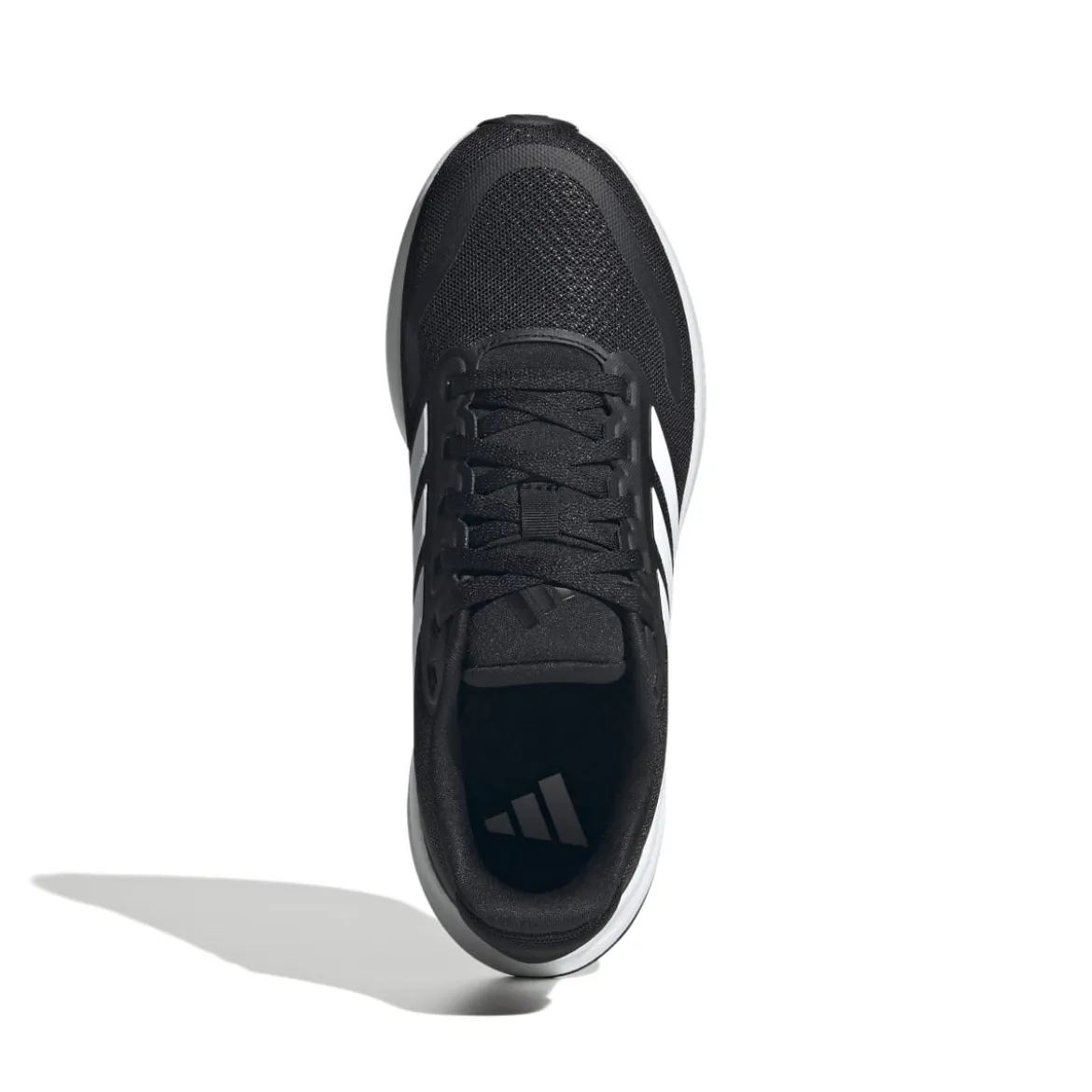 Scarpe da ginnastica nere e bianche da ragazzo con logo adidas Runfalcon 5