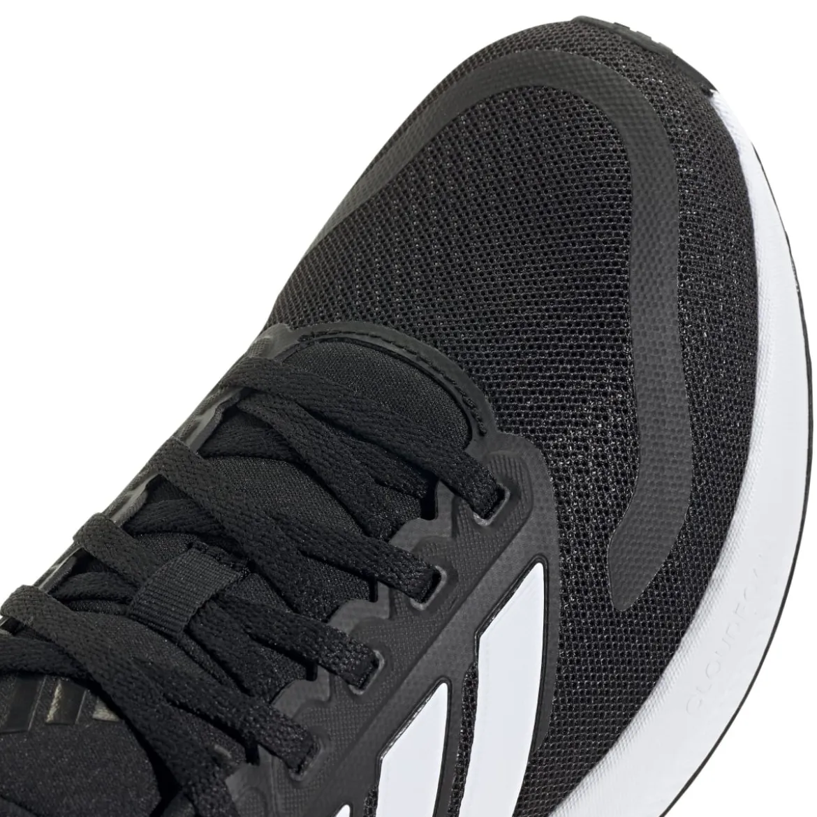 Scarpe da ginnastica nere e bianche da ragazzo con logo adidas Runfalcon 5