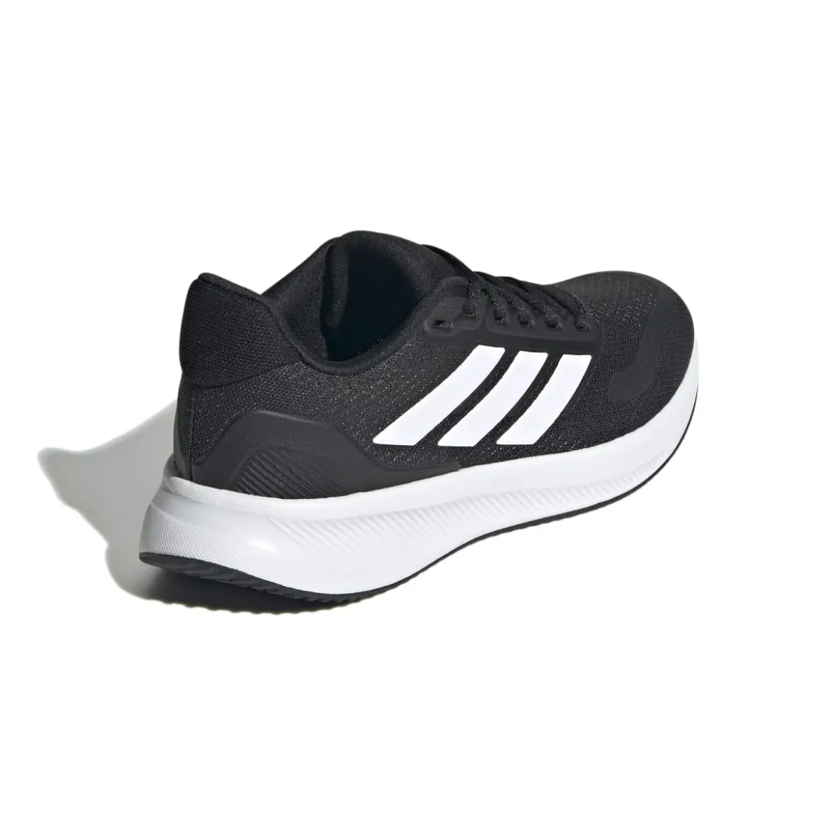 Scarpe da ginnastica nere e bianche da ragazzo con logo adidas Runfalcon 5