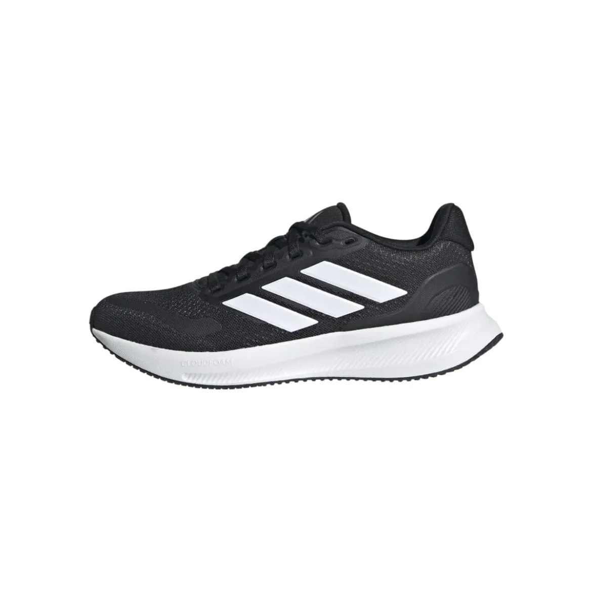 Scarpe da ginnastica nere e bianche da ragazzo con logo adidas Runfalcon 5