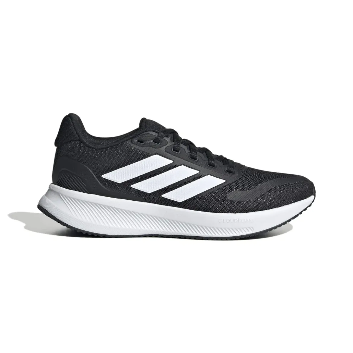 Scarpe da ginnastica nere e bianche da ragazzo con logo adidas Runfalcon 5