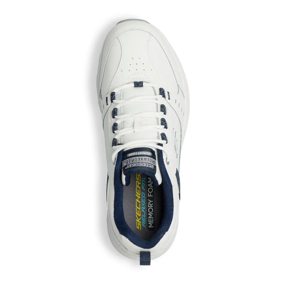 Scarpe da ginnastica Rétro bianche da uomo con soletta Memory Foam Skechers Oak Canyon