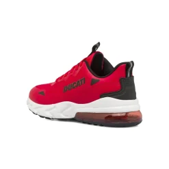 Scarpe da ginnastica uomo rosse con dettagli neri Ducati