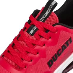 Scarpe da ginnastica uomo rosse con dettagli neri Ducati
