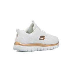 Scarpe da running bianche da Donna con logo dorato e Memory Foam Skechers
