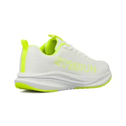 Scarpe da running da uomo bianche con dettagli giallo fluo GymRun
