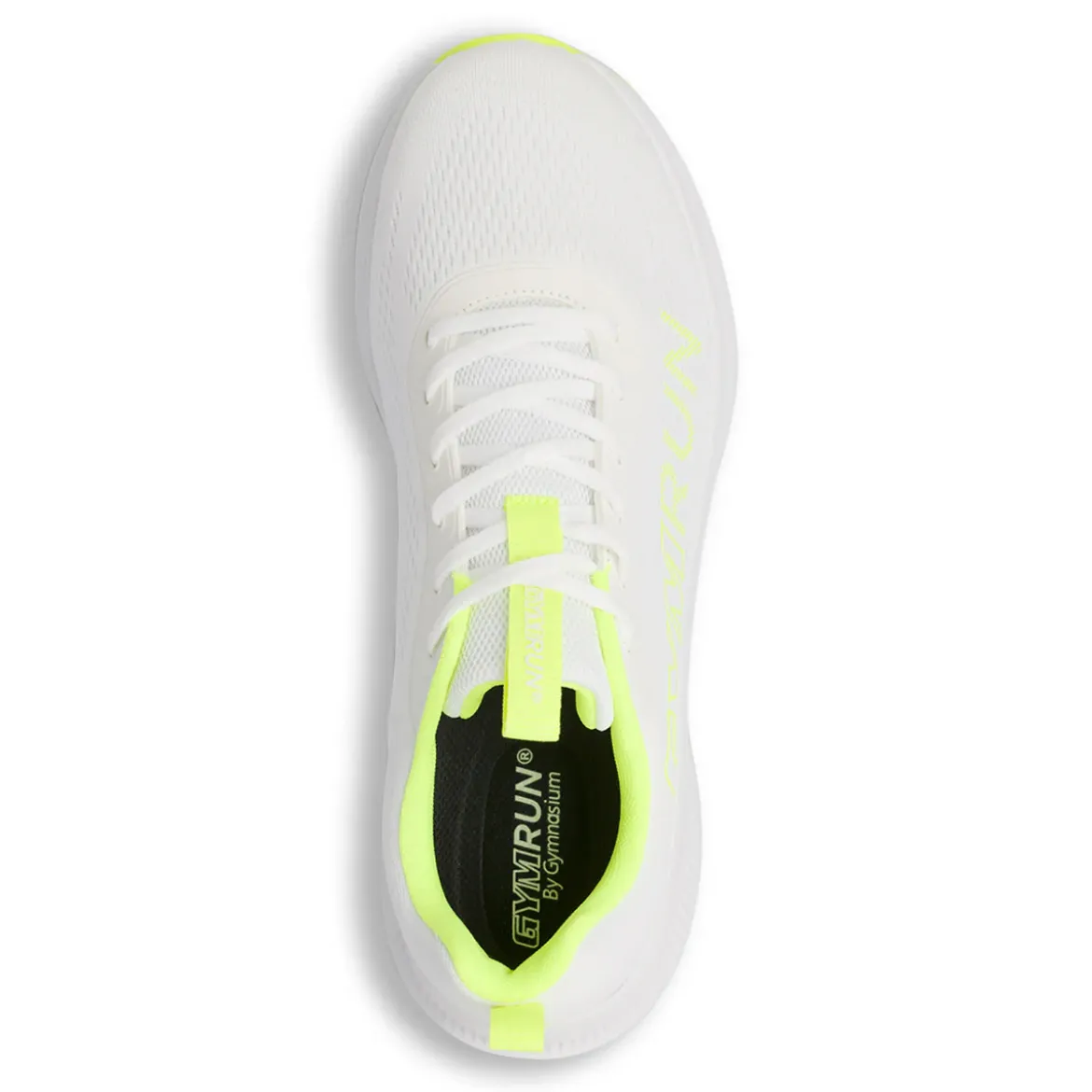 Scarpe da running da uomo bianche con dettagli giallo fluo GymRun
