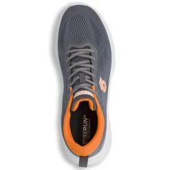 Scarpe da running da uomo grigie con inserti arancioni GymRun