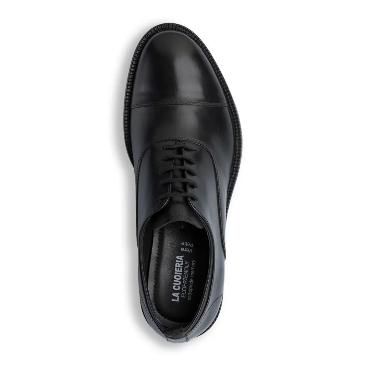 Scarpe Eleganti Uomo nere in Pelle con allacciatura oxford La Cuoieria