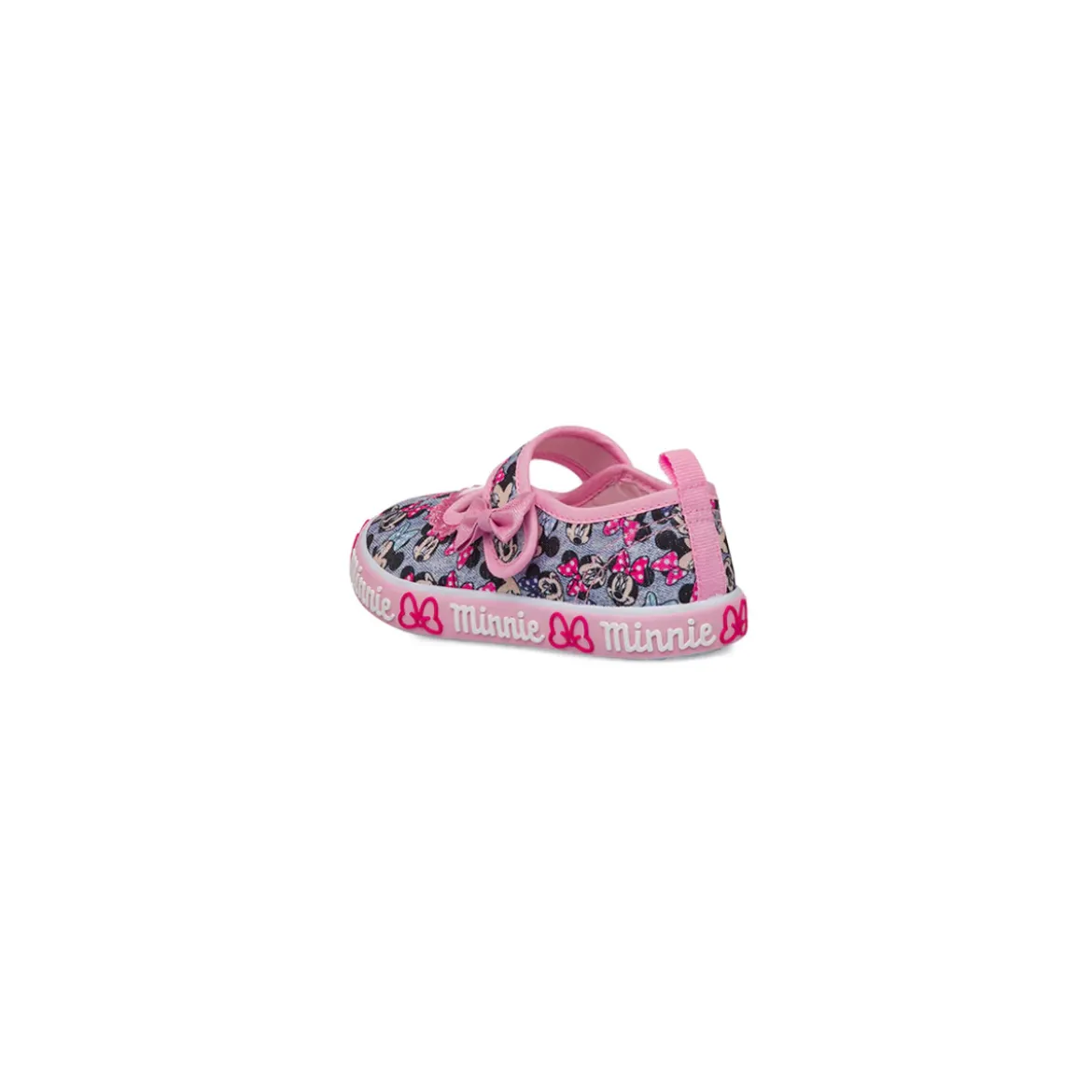 Scarpe Minnie rosa da Bambina con fiocco e chiusura con strappo