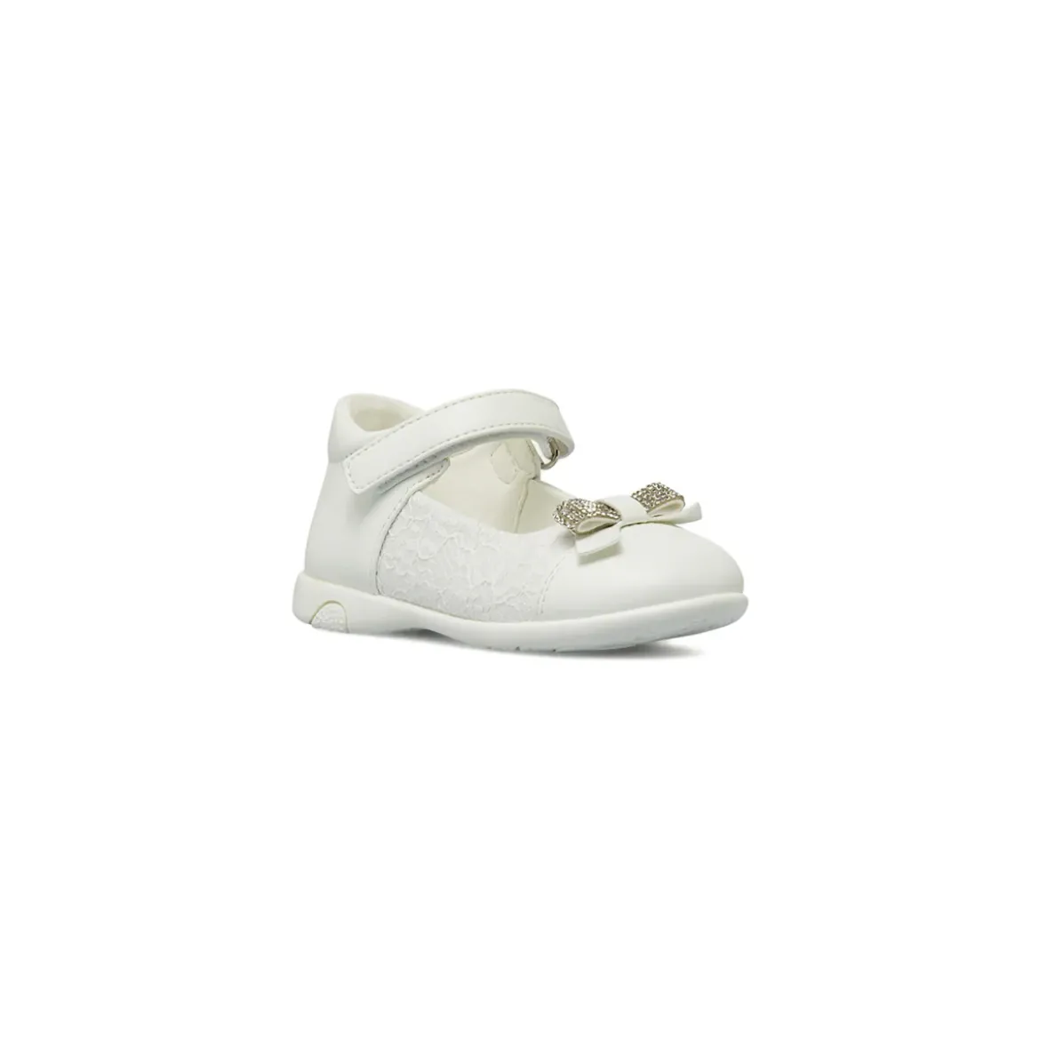 Scarpe primi passi Bambina bianche con pizzo e strass Le scarpe di Alice