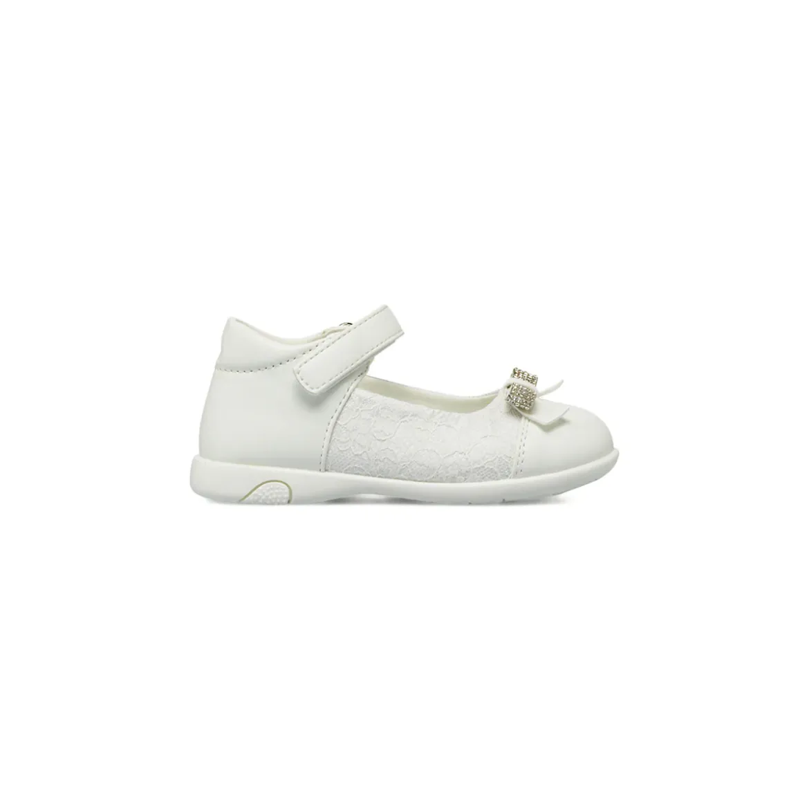 Scarpe primi passi Bambina bianche con pizzo e strass Le scarpe di Alice