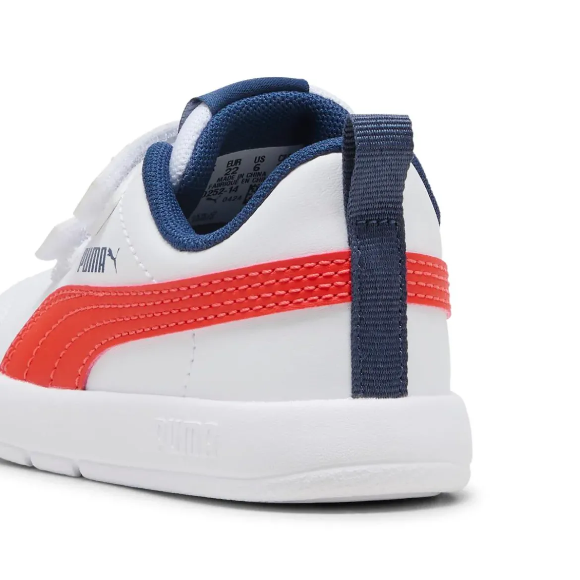 Scarpe Primi passi bianche da Bambino con chiusura a strappo Courtflex V3 V Puma