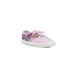 Scarpe primi passi da Bambina lilla in tela Snoopy Lumberjack