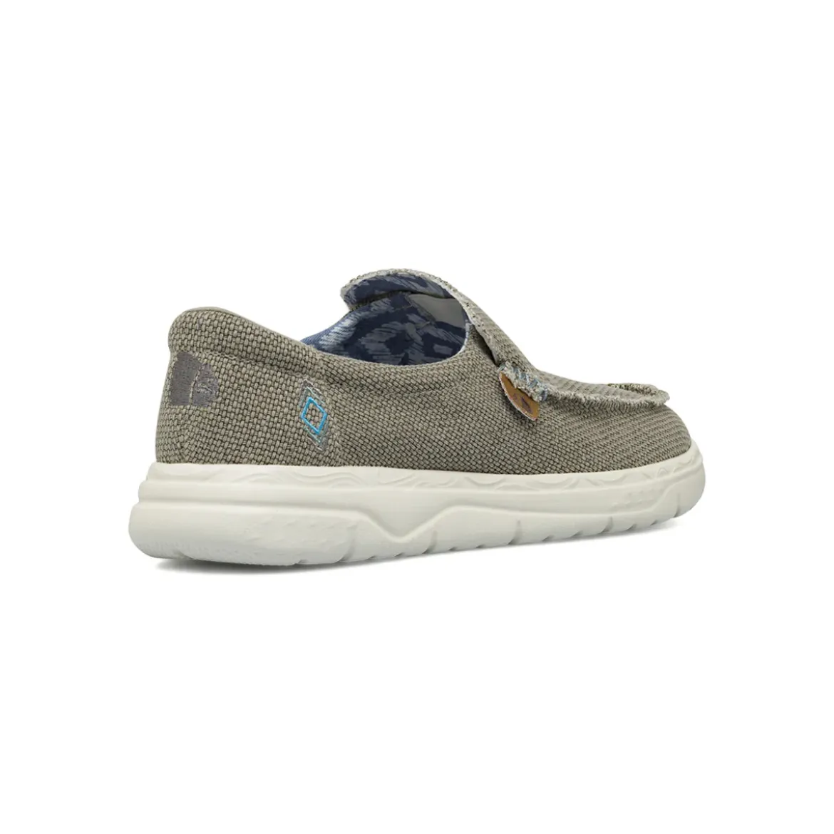 Scarpe Slip-on da Uomo grigi effetto sfilacciato Americanino