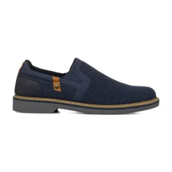 Scarpe slip-on da uomo in tessuto mesh blu con dettagli in contrasto Riflessi Urbani