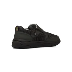 Scarpe slip-on uomo in tessuto nero traspirante con suola flessibile Glams