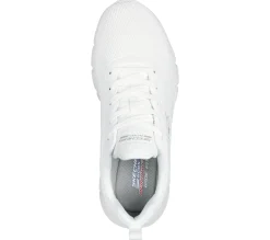 Scarpe sportive bianche da uomo in tessuto mesh Skechers Bobs Sport B Flex - Chill Edge