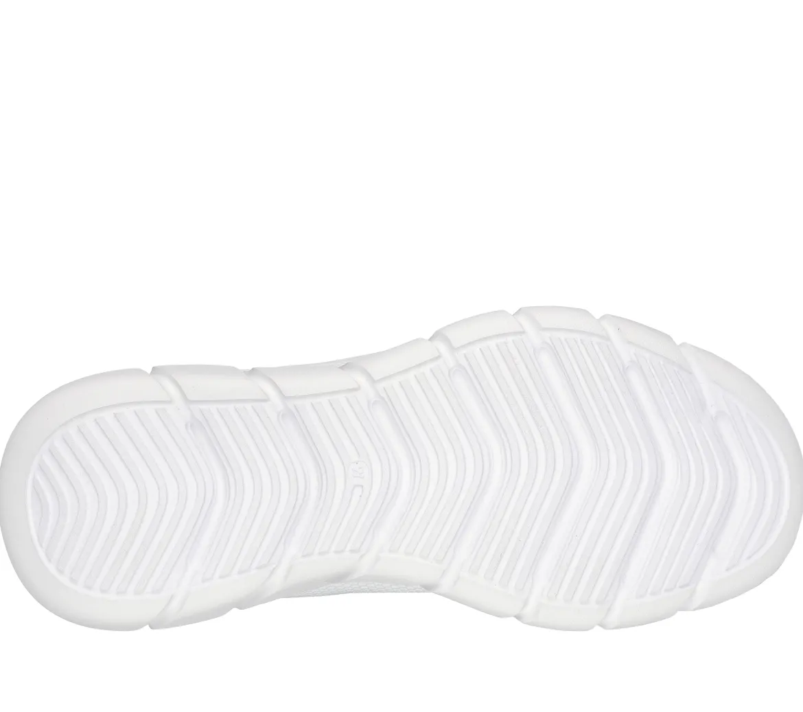 Scarpe sportive bianche da uomo in tessuto mesh Skechers Bobs Sport B Flex - Chill Edge