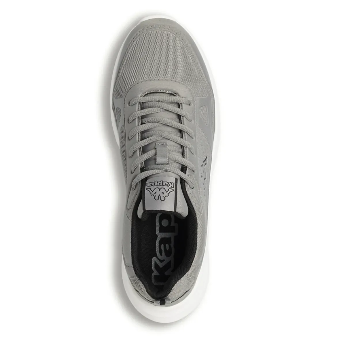 Scarpe sportive da uomo grigie Kappa in tessuto con dettagli neri