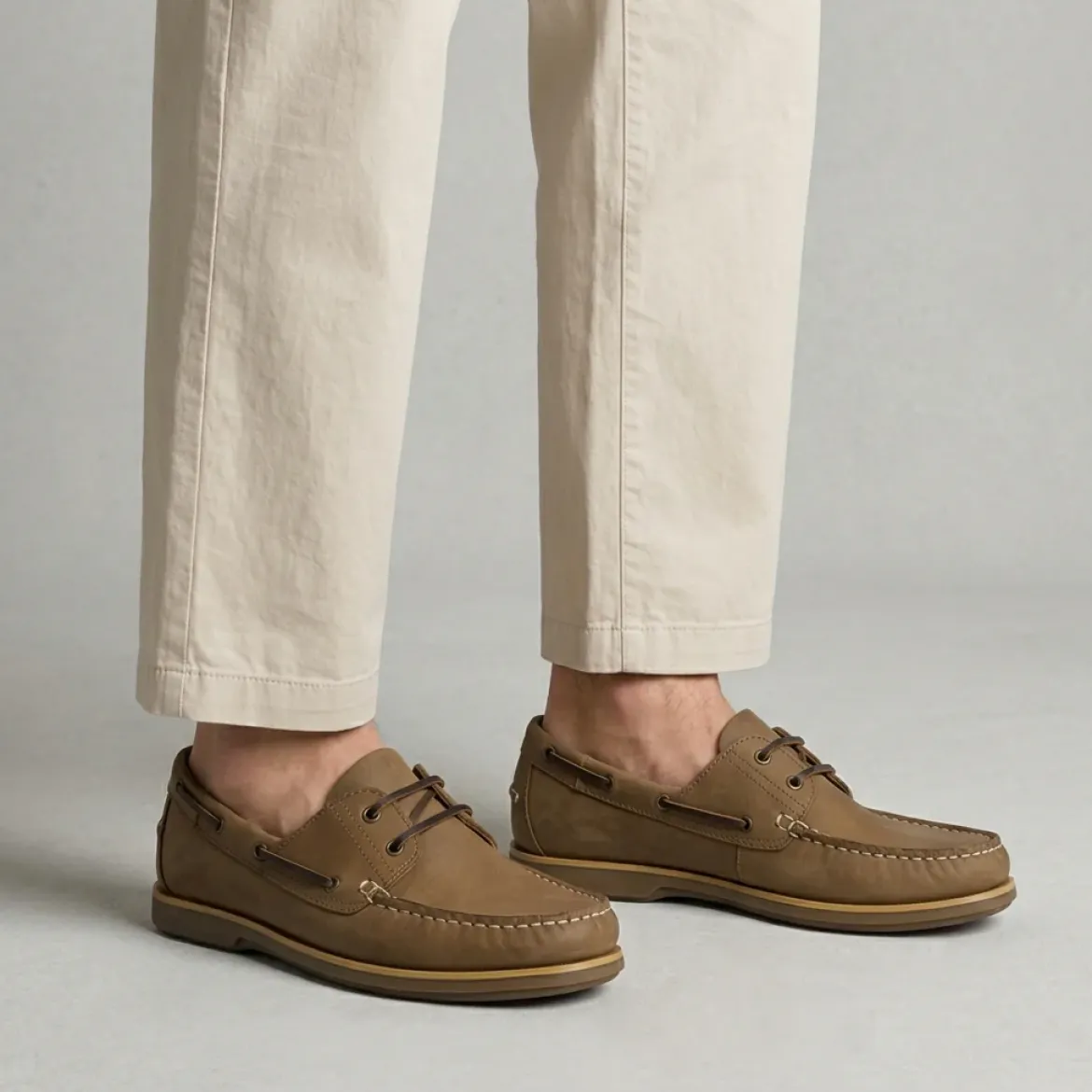 Scarpe stringate da Uomo beige effetto scamosciato La Cuoieria