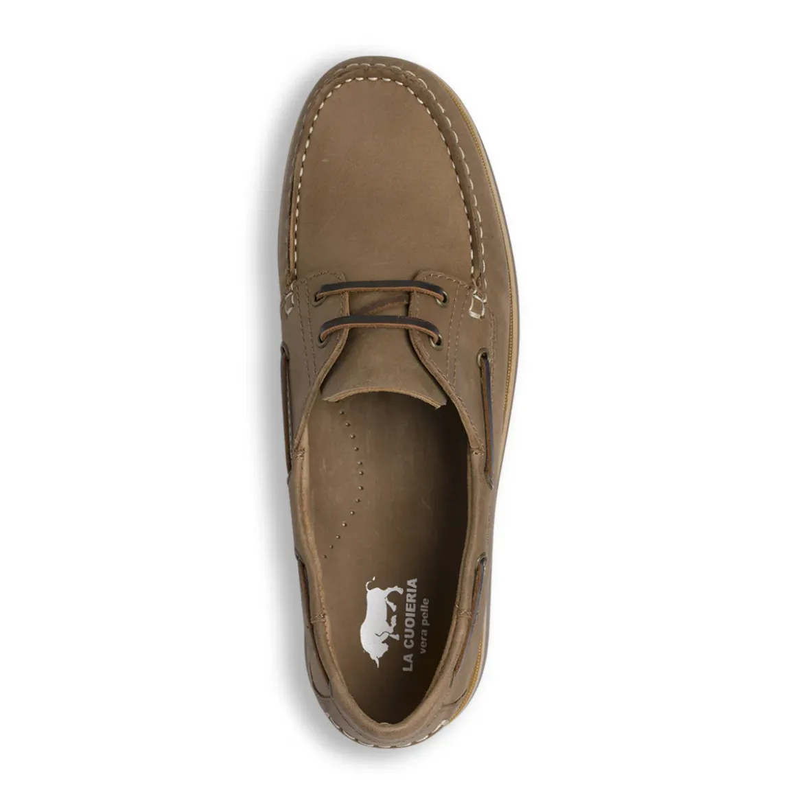 Scarpe stringate da Uomo beige effetto scamosciato La Cuoieria