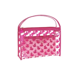 Set Necessaire fuxia da Donna con stampa anatre Camomilla Milano
