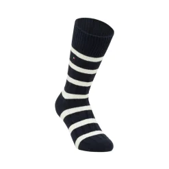 Set regalo 3 paia calzini lunghi a costine unisex Tommy Hilfiger blu